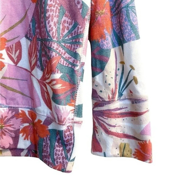 Sundry Women’s Tropical Raglan Pullover Sweatshirt Size 0 (XS) Floral Print EUC - Picture 4 of 9